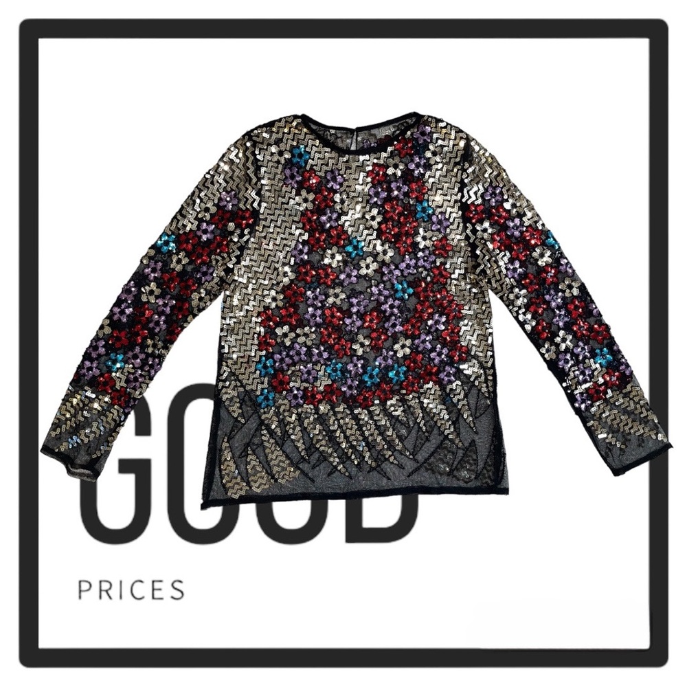 Blouse Paillette‎ Fleurs